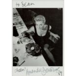 Amanda Donohoe signed black & white photo Approx. 6x4 Inch. Dedicated. Is An English actress. Good