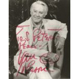 Van Johnson signed 10x8 inch black and white photo dedicated. Good Condition Est