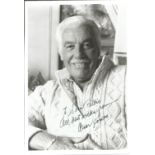 Cesar Romero signed 10x7 inch black and white photo dedicated. Good Condition Est
