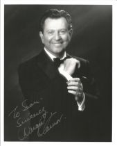 Donald O'Connor signed 10x8 inch black and white photo dedicated. Good Condition Est