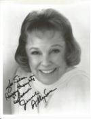 June Allyson signed 10x8 inch black and white photo dedicated. Good Condition Est