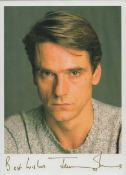 Jeremy Irons signed 7x5 inch colour photo. Good Condition Est