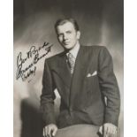 Bruce Bennett signed 10x7 inch vintage black and white photo. Good Condition Est