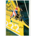 Dee Caffari signed colour photo 8.25x11.75 Inch. Is a British sailor, and in 2006 became the first