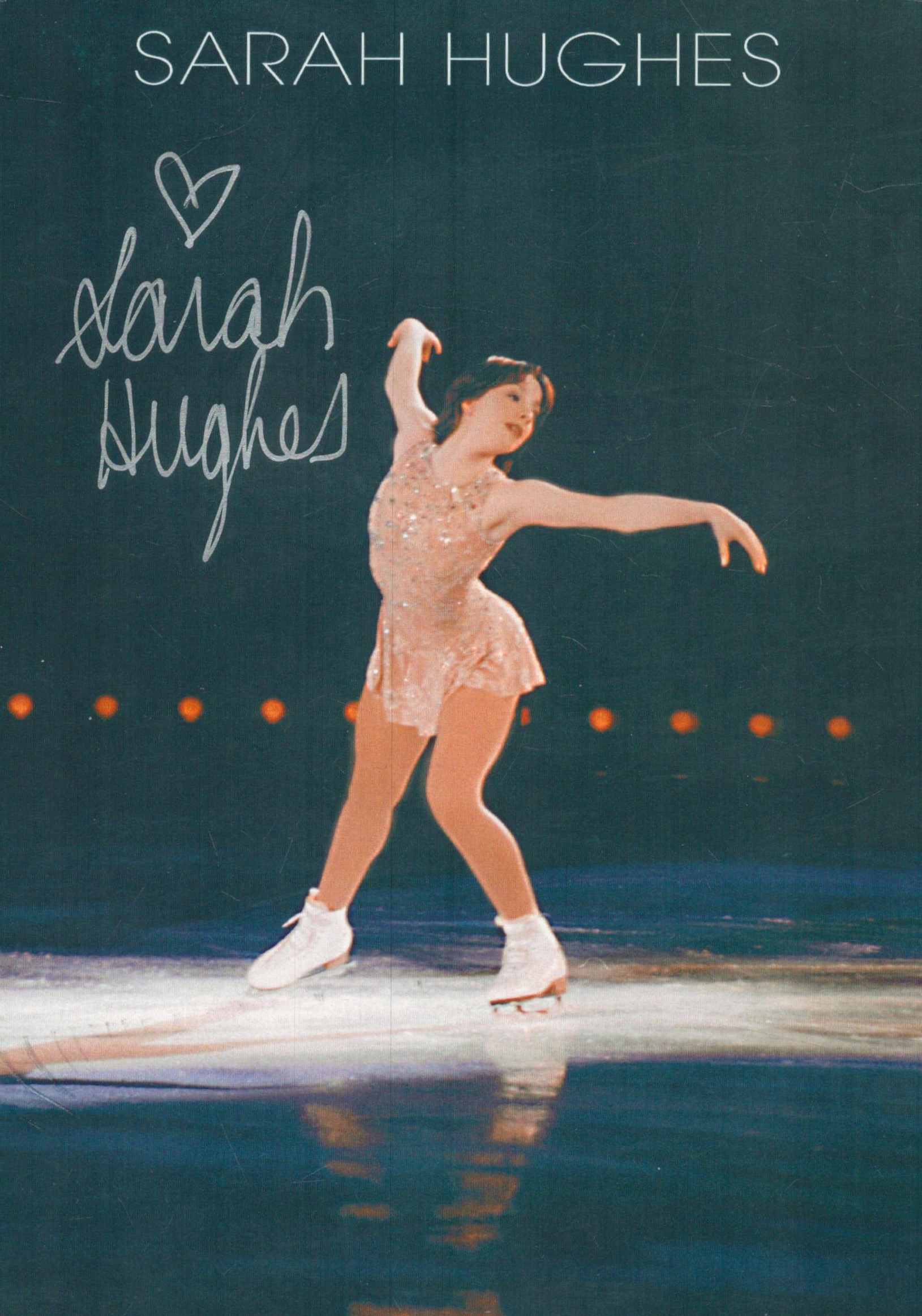 Sarah Hughes signed promo colour photo 8x5.5 Inch. Is an American former competitive figure