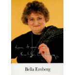 Bella Emberg signed promo colour photo 6x4 Inch. As an English comedy actress whose television