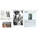 WW2 BOB fighter pilot Percival Leggett 615 sqn signature piece with biography details fixed to A4