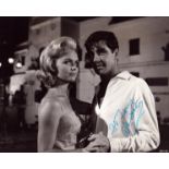 Alan Bates signed 10x8 inch black and white photo. Good Condition Est.