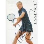 Anke Huber signed promo photo Approx. 6x4 Inch. Is a German retired professional tennis player.