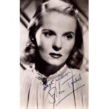 Ann Todd signed 5.5x3.5 inch approx vintage black and white photo. Good Condition Est.