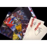 Football Collection of 4 signed photos and 2 signed FDCs with signatures from Petr Čech and