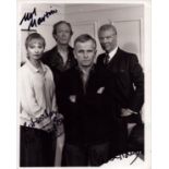 Mel Martin, Sir Ian Holm, Anthony Bate signed 10x8 inch black and white photo. Good Condition Est.