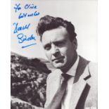 Sir Donald Sinden CBE signed 10x8 inch black and white photo. DEDICATED. Good Condition Est.