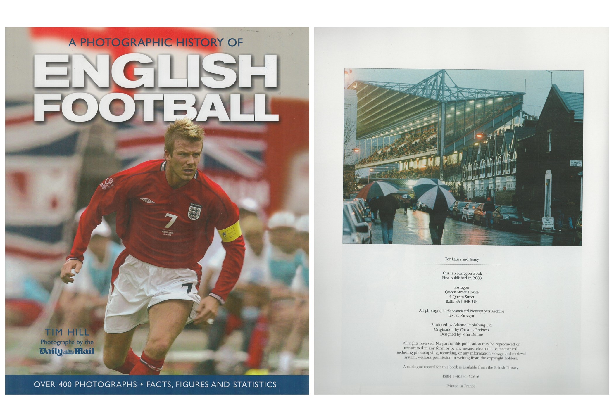 A photographic history of English Football hardback book. Unsigned. Good Condition Est.