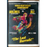 Larry Holmes signed 18x13 inch World Heavyweight Championship "The Last Hurrah" print Larry Holmes v