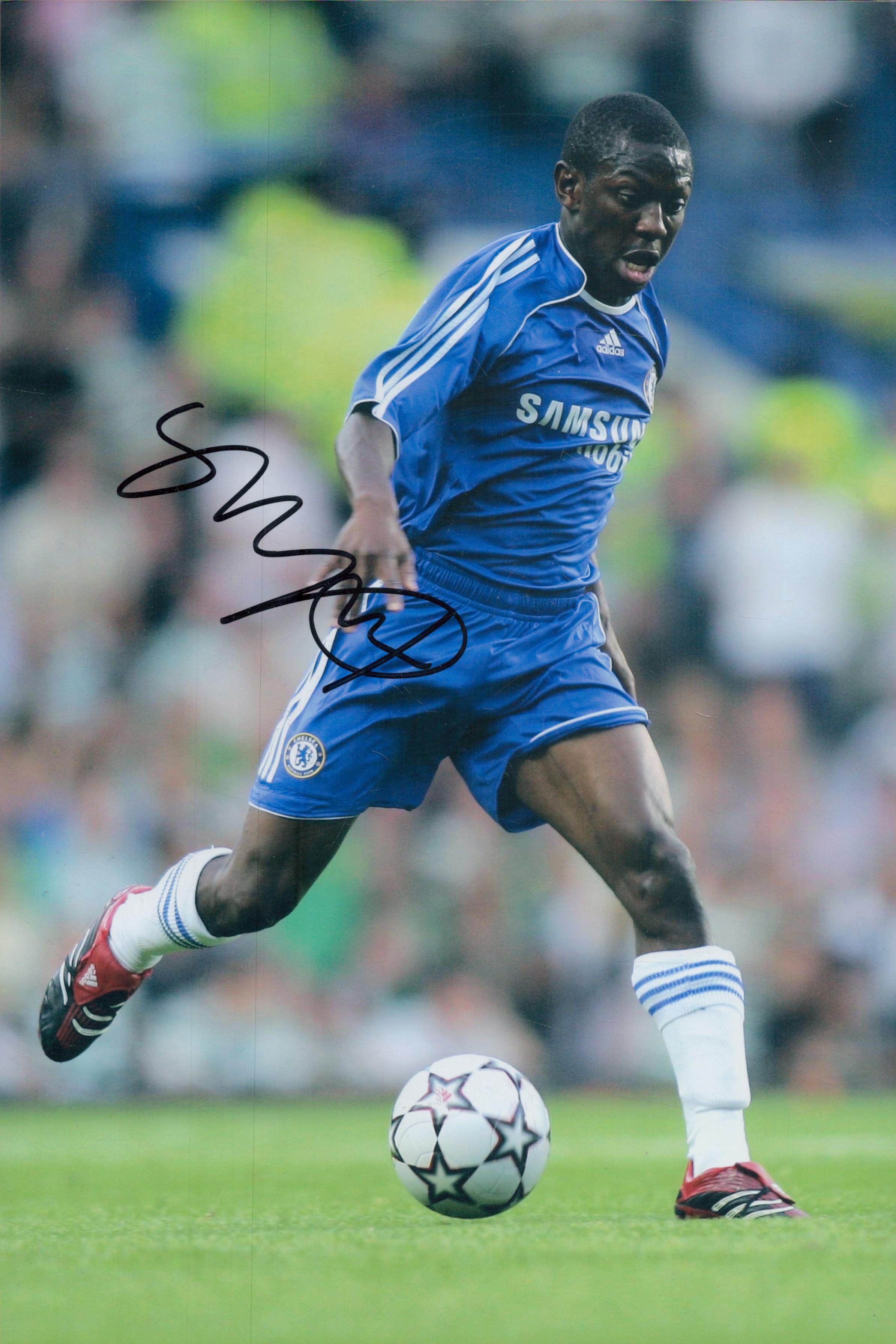 Football Shaun Wright Phillips signed 12x8 inch colour photo pictured in action for Chelsea.