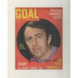 Jimmy Greaves signed 15x12 inch overall mounted colour Goal magazine cover photo.