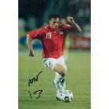 Football Amr Zaky signed 12x8 inch colour photo pictured in action for Chile.