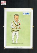 Greg Mathews signed 17x12 inch mounted colour caricature illustrated page.