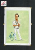 Jeremy Coney signed 17x12 inch mounted colour caricature illustrated page.