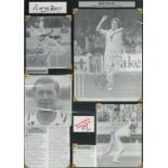 Cricket Legends 17x11 inch mounted signature piece 4 signed black and white photos from great