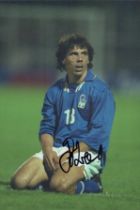 Football Gianfranco Zola signed 12x8 inch colour photo pictured while playing for Italy.