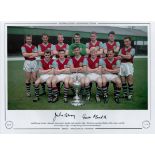 Jimmy McIlroy and Trevor Meredith Signed 16 x 12 Coloured Autograph Editions, Limited Edition Print.