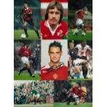 Manchester United collection 11, 6x4 signed photos and trading card includes some good names such as