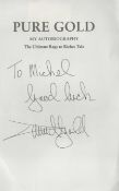 David Gold signed 9x6 inch loose book title page Pure Gold My autobiography dedicated.