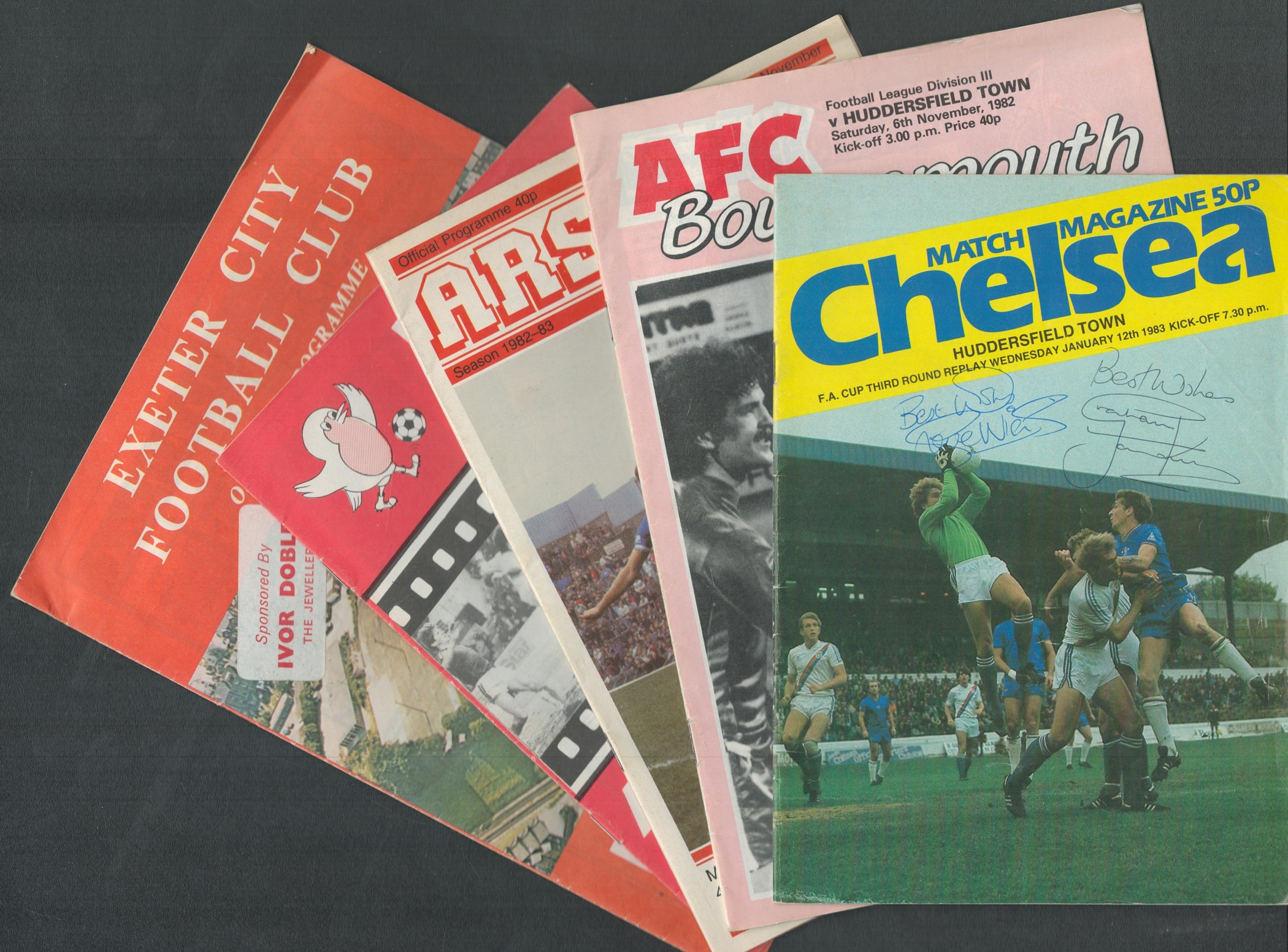 Football Huddersfield Town vintage signed programme collection 15, items 1970s and 80s includes some - Image 2 of 2