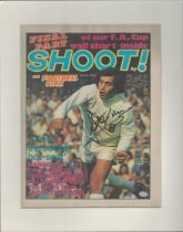 Peter Shilton signed 15x12 inch overall mounted colour Shoot magazine cover photo.