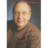 Walter Godefroot signed 6x4 inch Team Telekom cycling colour promo photo.