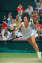 Tennis Virginia Wade signed 12x8 inch colour photo.