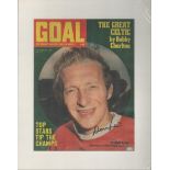 Denis Law signed 15x12 inch overall mounted colour magazine cover photo.