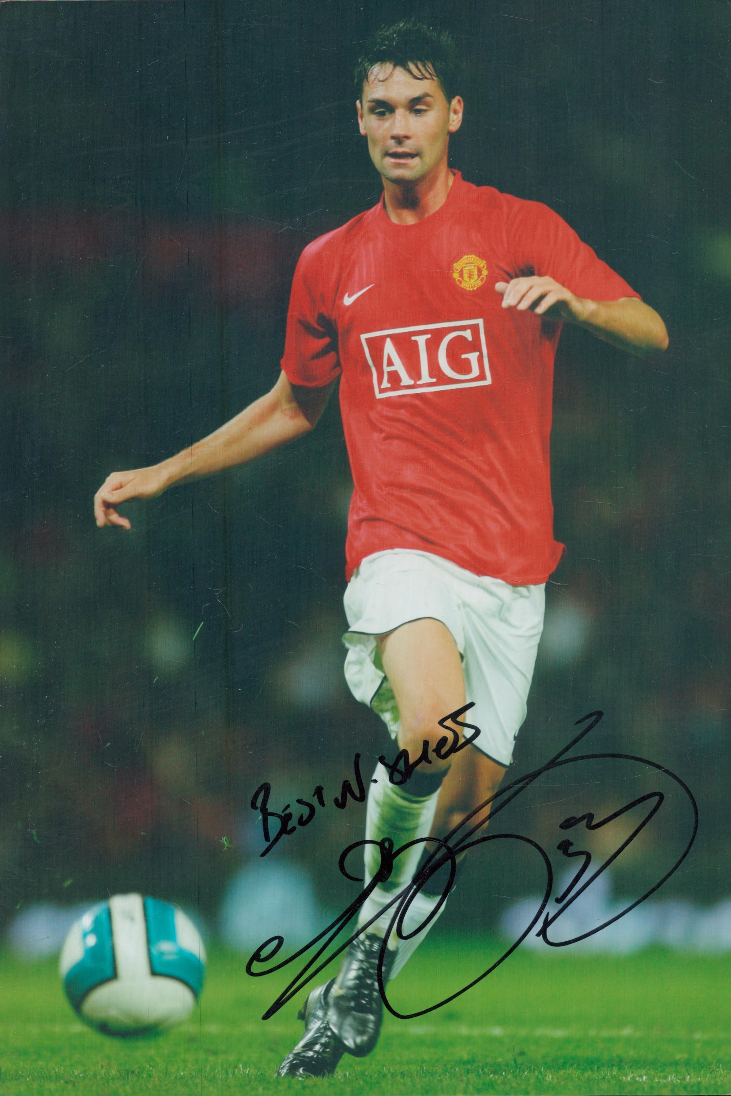 Football Chris Eagles signed 12x8 inch colour photo pictured while playing for Manchester United.