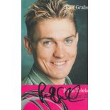 Ralf Grabsch signed 6x4 inch Team Telekom cycling colour promo photo.