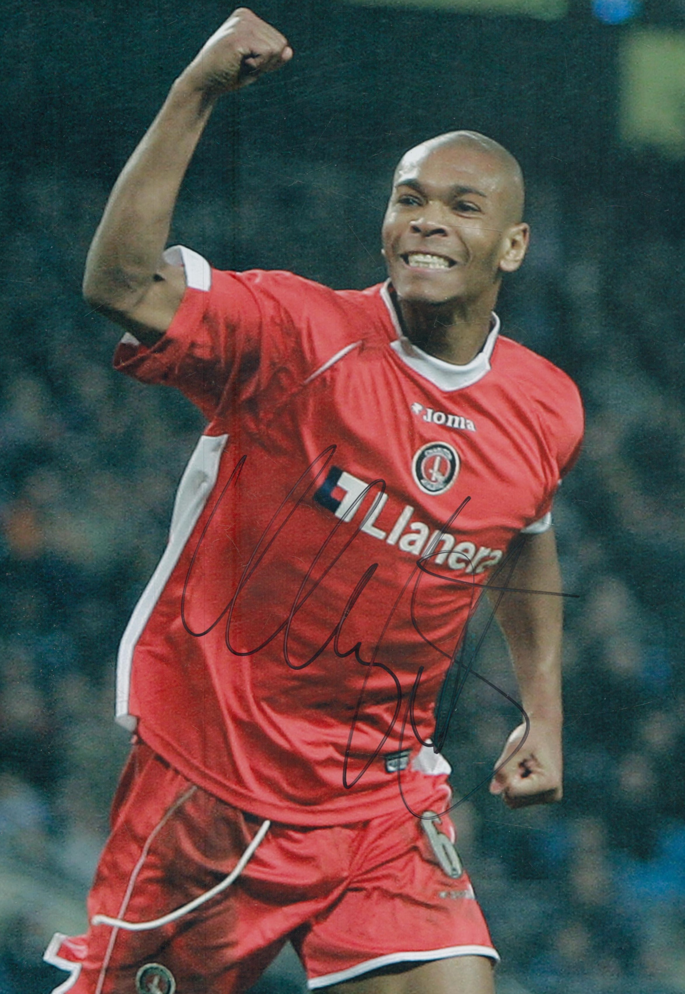 Football Marcus Bent signed 12x8 inch colour photo pictured while playing for Charlton Athletic.