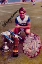 Pat Van Den Hauwe signed 12x8 inch colour photo pictured during his days with Everton.