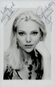 Samantha Janus signed Black and White Photo 5.5x3.5 Inch. Is an English actress, singer, model and