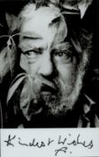 Freddie Jones Initialled Black and White Photo 5.5x3.5 Inch. Was an English actor who had an