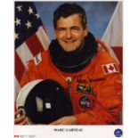 Marc Garneau signed NASA colour photo 10x8 inch approx. Good Condition. All autographs come with a