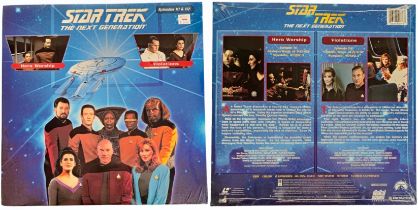 Star Trek Next Generation Episode 111 and 112: Hero Worship and Violations on laserdisc. Good