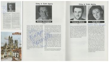 Multi signed Colin Baker, Prunella Gee, Norman Rossington, Kym Dyson Programme. The Marlowe