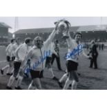 Football Autographed DERBY COUNTY 12 x 8 Photo : B/W, depicting Derby County's FRANCIS LEE and ROY