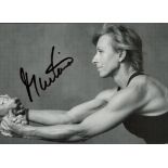 Martina Navratilova signed Black and White Photo 7x5 Inch. Is a Czech-American former professional