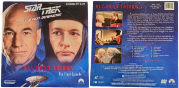 Star Trek Next Generation Episode 177 and 178 All Good Things on laserdisc. Good Condition. All