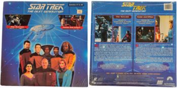 Star Trek Next Generation Episode 117 and 118: The Outcast and Cause and Effect on laserdisc. Good