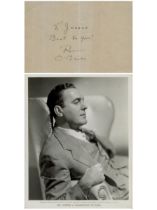 Pat O'Brien signed Autograph page 6x4 Inch plus Unsigned vintage Promo. Black and White Photo 10x8