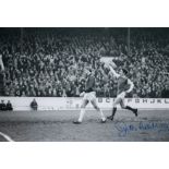 Football Autographed JIM McCALLIOG 12 x 8 Photo : B/W, depicting a wonderful image showing Sheffield