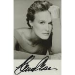 Glenn Close signed Black and White Photo 6x4 Inch. Is an American actress. In a career spanning over